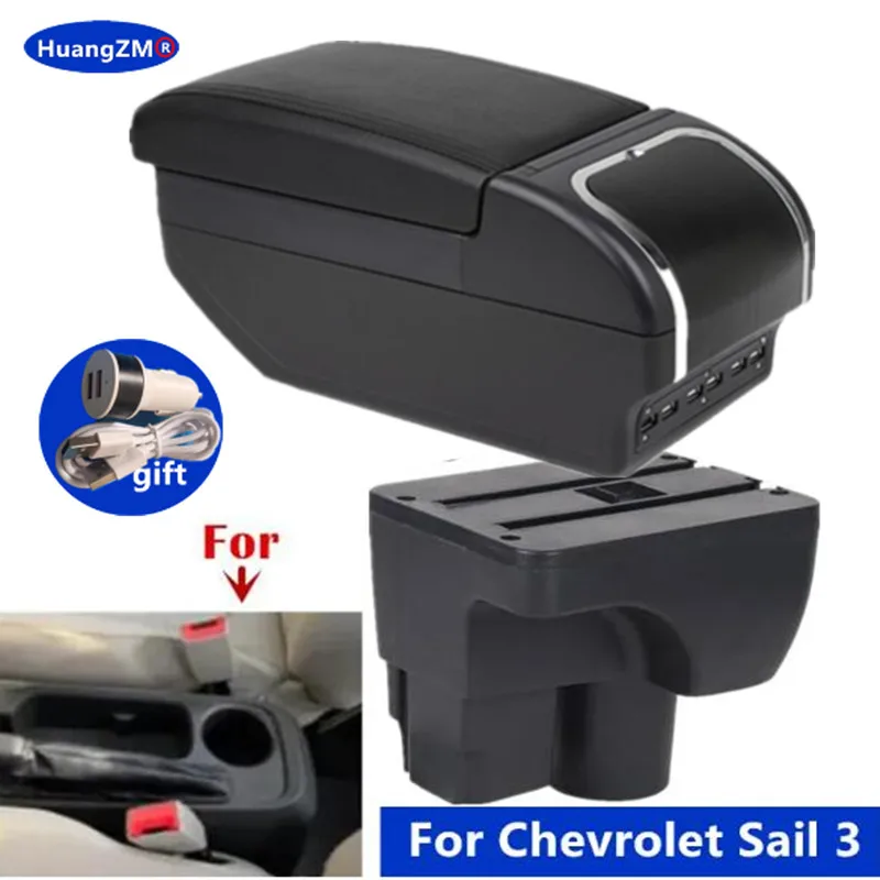 

Ящик для хранения автомобильного подлокотника для Chevrolet Sail 3, подлокотник для Chevrolet Sail III, специальные детали для модернизации, автомобильные аксессуары