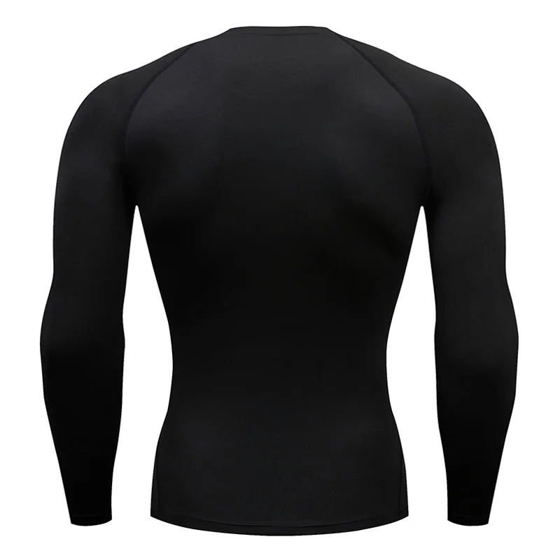 Men\'s Fitness Sportswear Running T-shirt Compression Shirt Quick-drying Sun protection Base layer rashgarda MMA long sleeves