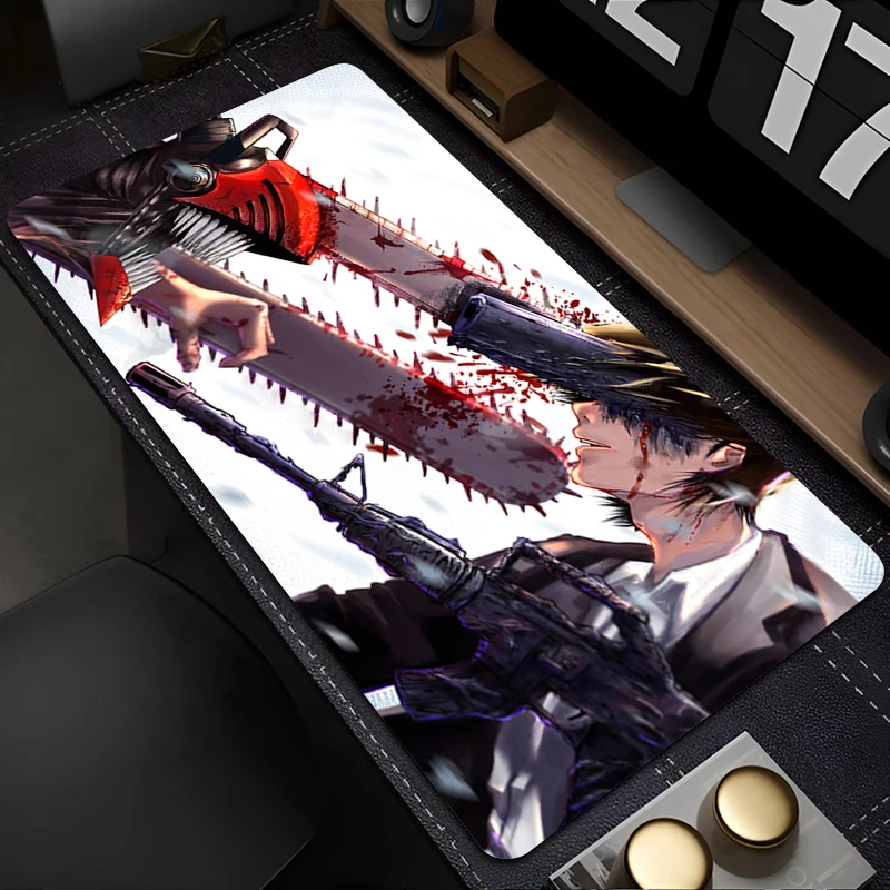 

Mousepad Gaming Mouse Pad PC Accessories Non-slip HD Keyboard Pad Large C-chainsaw Man Hayakawa Aki Desk Mat Rubber Extended Pad