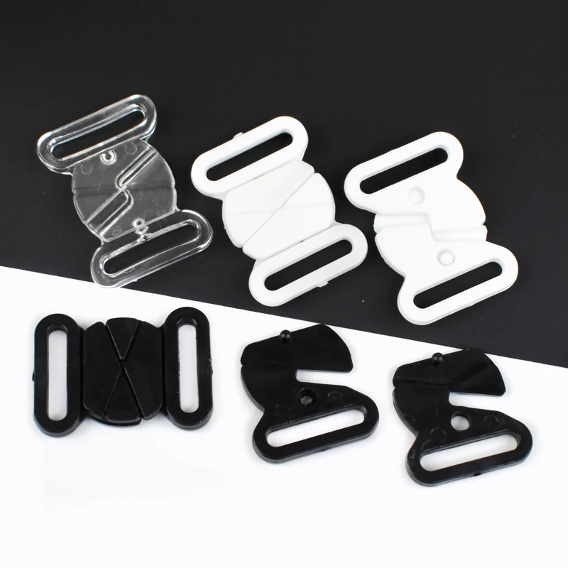 

50-200Sets 18mm Bra Strap Adjust Plastic Buckles Swimwear Bikini Release Clasp Underwear Hook Buckle DIY Sewing Accessories