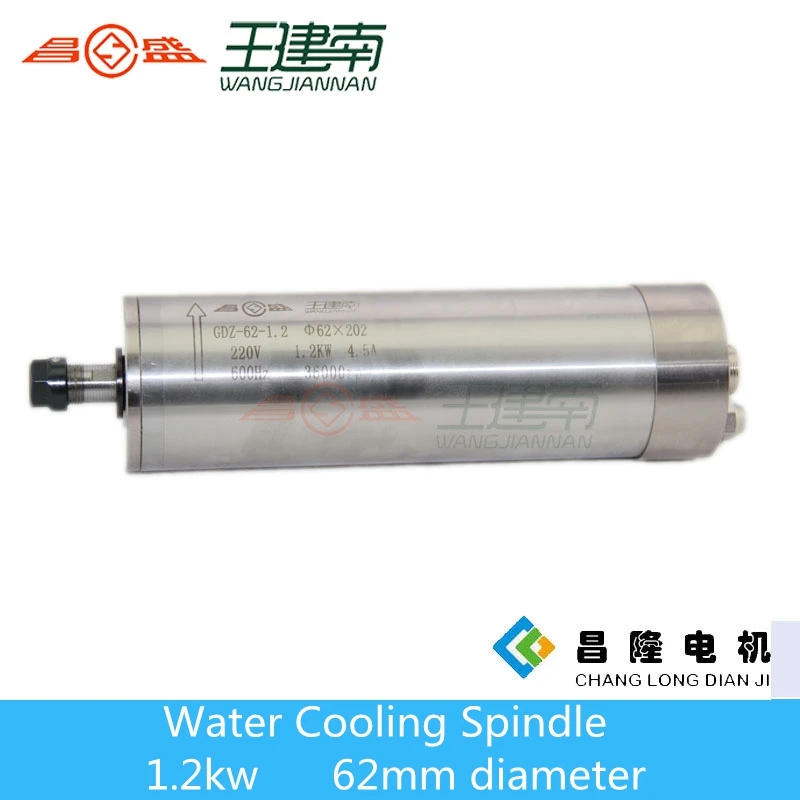 

GDZ Series 1.2kw Round Water Cooled High Speed Asynchronous CNC Spindle Motor For Wood Carving