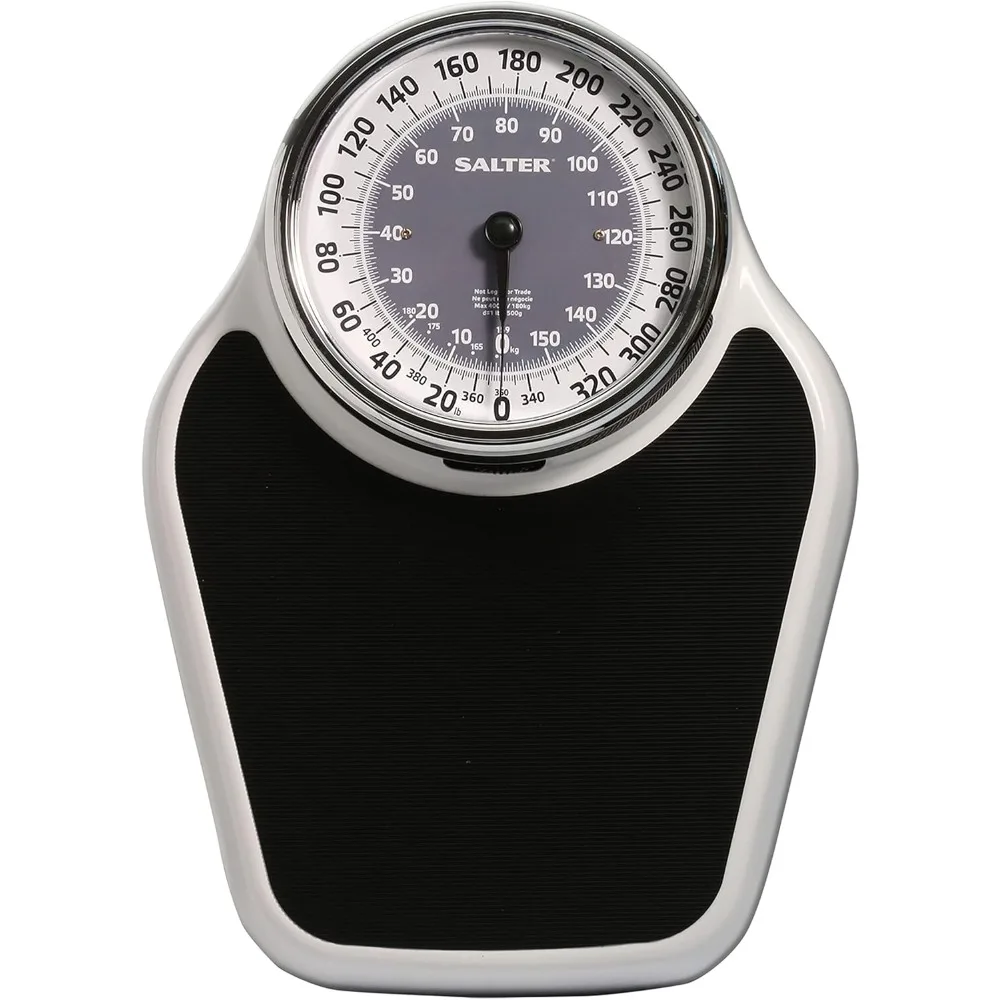 

Oversized Bathroom Scale with Black Anti-Slip Mat, Up to 400 LB, Analog, 18.25 Inch