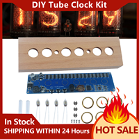Electronic DIY Kit IN14 Glow Tube Clock DIY Tube Clock Kit 12V Nixie Tube Digital LED Clock Circuit Board PCBA DIY Assembly Kit