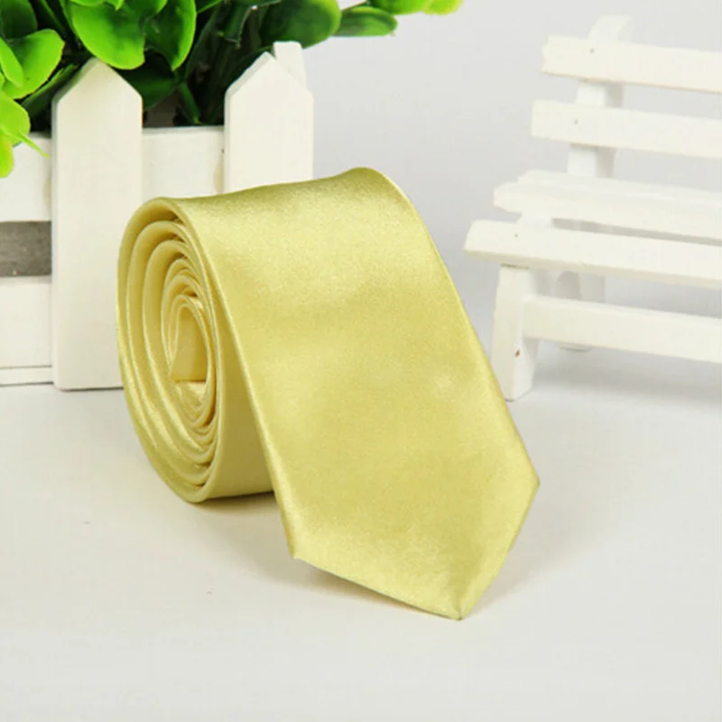 2022 Tie Necktie New Men\'s Slim Skinny choker Plain Satin business man,multi-color Fashion style pure color for boyfriend gift