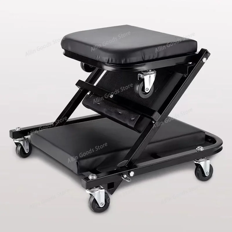36 Inch Folding Car Creeper Maintenance Work Bench Roller Seat With Wheels Auto Repair Workshop Support Chair