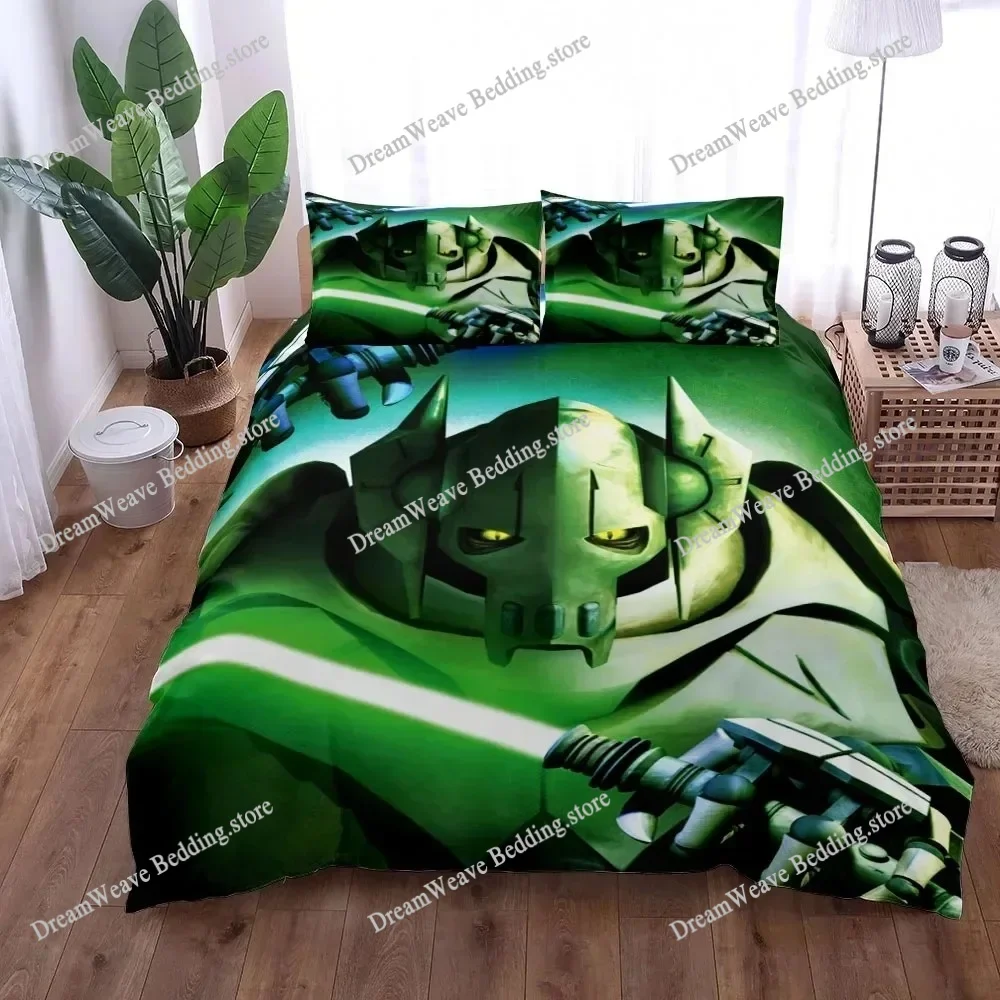 

3D Print General Grievous Duvet Cover Set King Queen Double Full Twin Single Size Fashion Bedding Set Home Textileextile