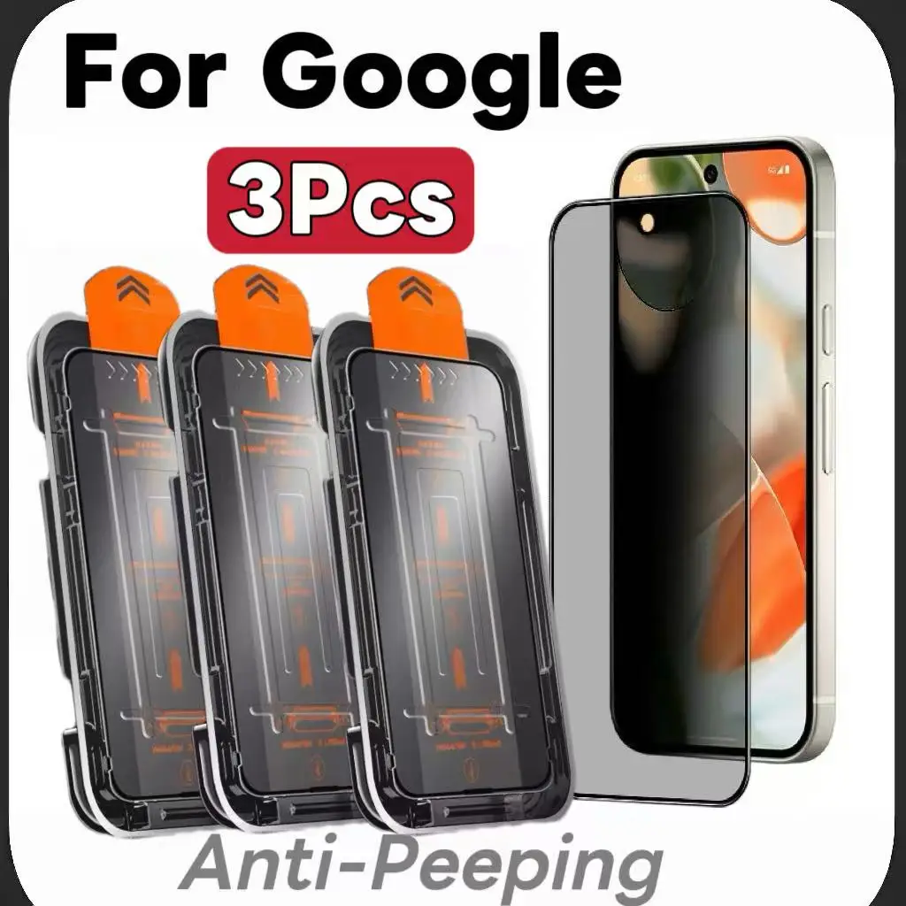 

3Pcs Privacy tempered glass screen protector for Google Series Pixel 6, 6A, 7, 7A, 8, 8A, 8 Pro, 9, 10