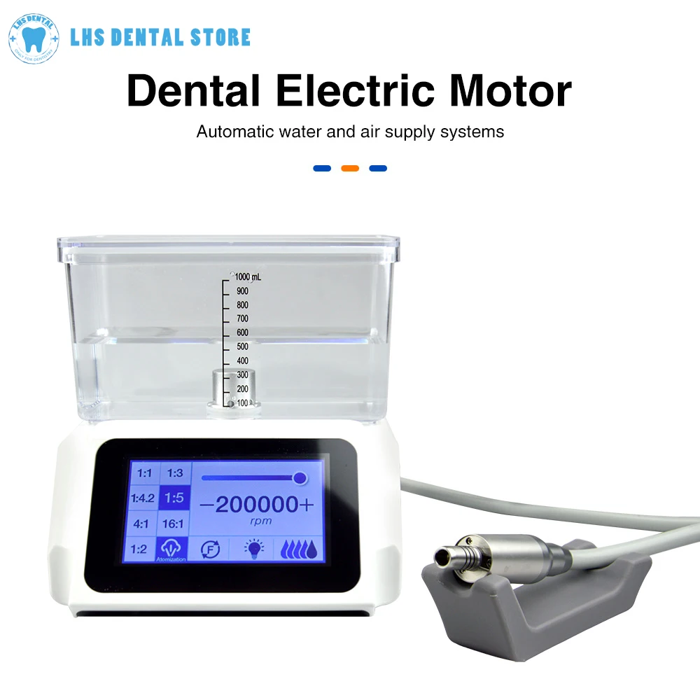 

Стоматологический электродвигатель с резервуаром для воды емкостью 1000 мл можно распытать без стоматологического электродвигателя с помощью стоматологического кресла, микросистемы питания.