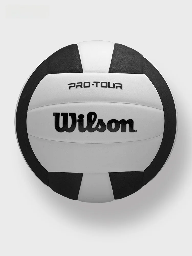 ballon-de-volley-ball-d'exterieur-wilson-wv2000505cnof-design-color-block-tendance-noir-et-blanc-simple-en-pu-taille-5