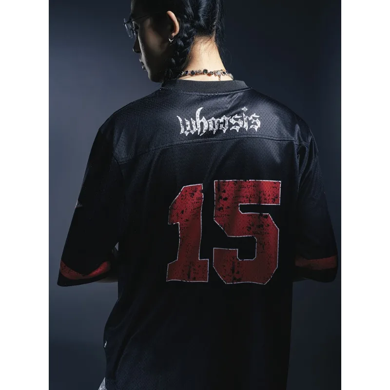 2025 moda camiseta de hóquei no gelo, camiseta impressa digital 3d, roupas soltas de hip hop, manga curta respirável de secagem rápida