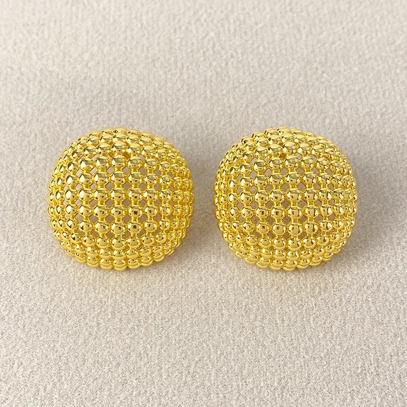 Fashion New Stainless Steel Round Hollow Women\'s Earrings Designer Luxury Simple Women Popular Jewelry Sets