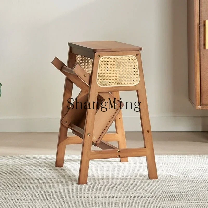 SM folding two-step ladder stool multi-functional household thickened three-step ladder high stool