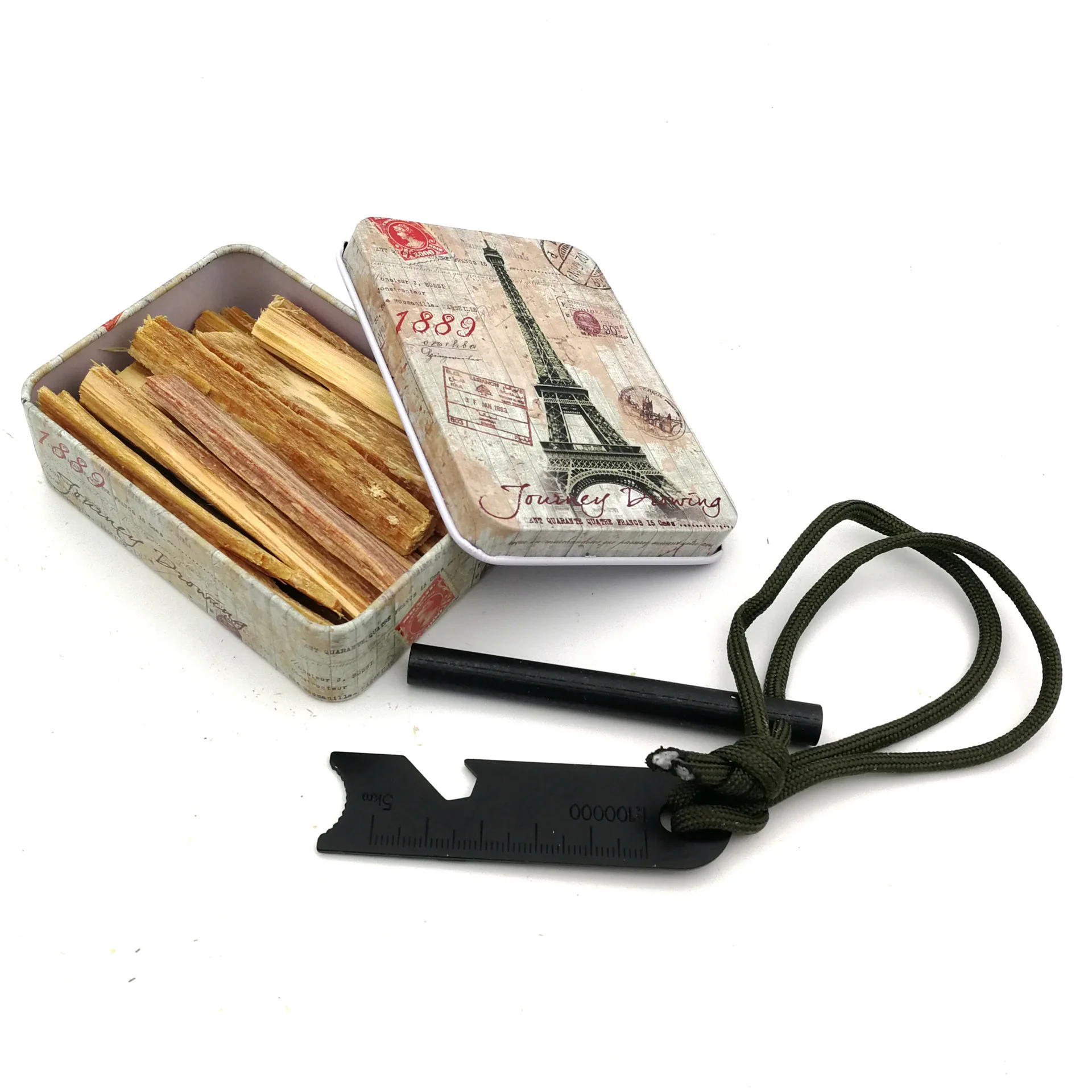 

Outdoor Camping Ignition Combustion Aid Songming Magnesium Rod Iron Box Set Survival Ignition Material
