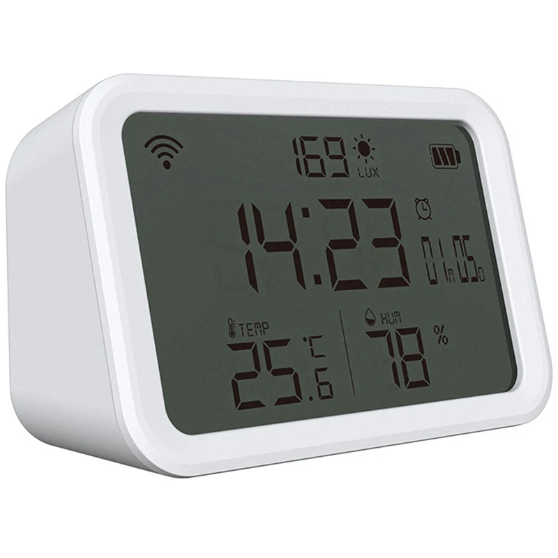 Wifi Thermometer Hygrometer Monitor: Digital Light Thermometer Humidity Sensor Meter For Baby Home Indoor Greenhouse