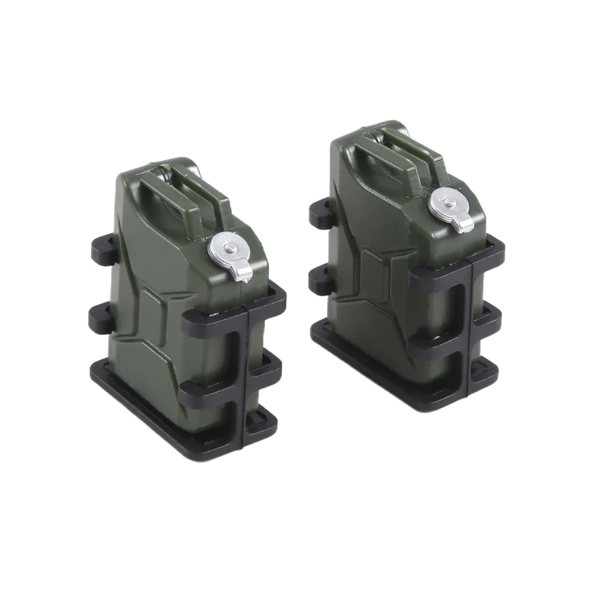 2 uds Mini herramientas de decoración de tanque de combustible de simulación para 1/8 1/10 coche trepador de control remoto Axial SCX10 TRX4 D90, verde