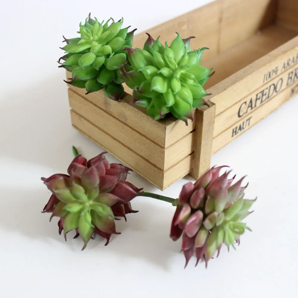 

Artificial Succulent Plants Realistic Plastic Unpotted Faux Cactus Decor Indoor Grey Mini Home Office Balcony Window GiftsPlant