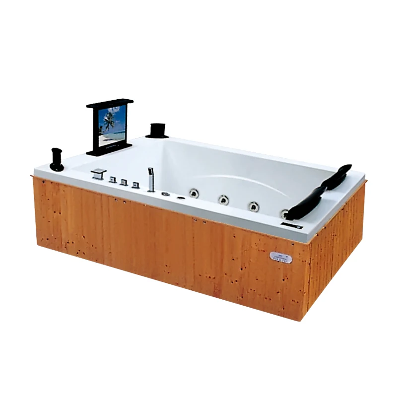 K-8996 Wooden Spa Bath Outdoor Massage Swim Pool Spa Hot Tub With Jet Nozzles