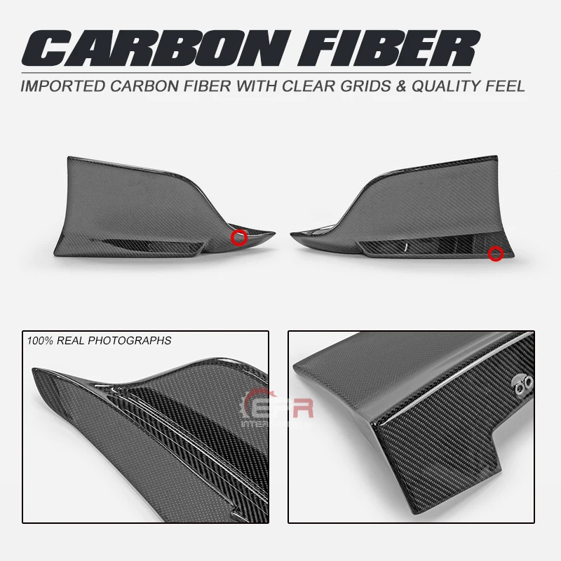 لـ A90 Supra TMS Style الناشر الخلفي الجانبي Canard - زخرفة هوائية خارجية رياضية |   ملحق جانبي للمصد الخلفي