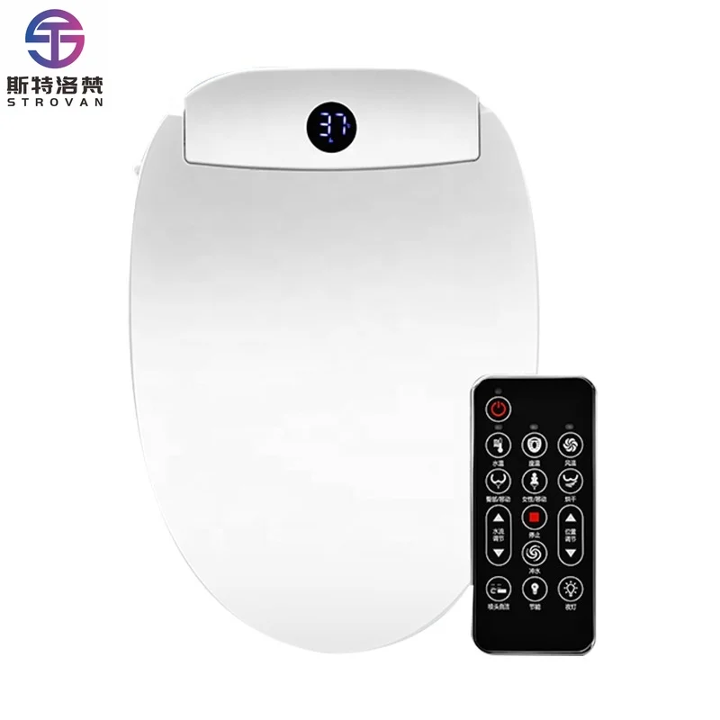 

ZXHK Wholesale Automatic Toilet Seat Lid Remote Control Plastic Construction Electric Heated Smart Bidet Toilet Seat 3-Year Warr