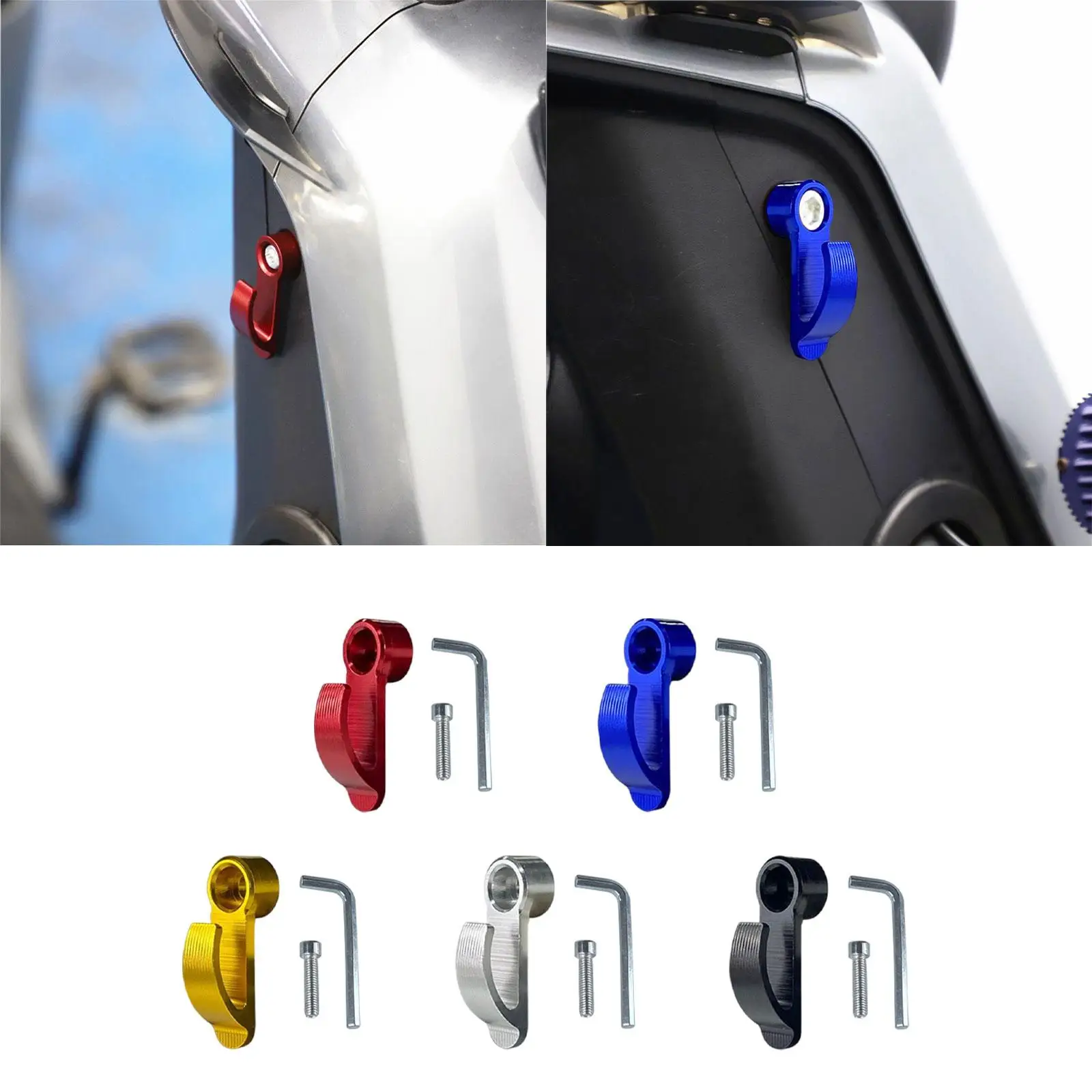 Universal Motorcycle Single Hole Hook Aluminum Alloy Handlebar Luggage Carrier for Electric Bike Accessories Durable Mount