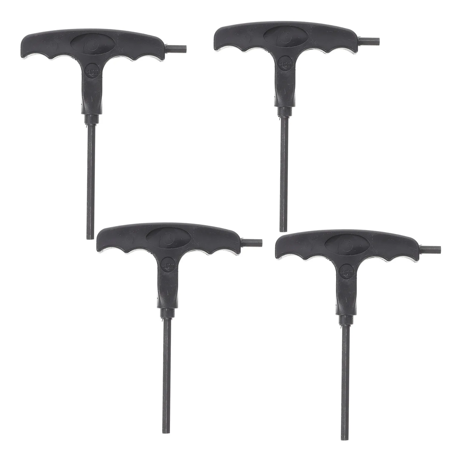 4Pcs Roller Skates Wrench Black High Strength T Shaped Tool Wheel Removal Skates Accessories Manual Screwdriver