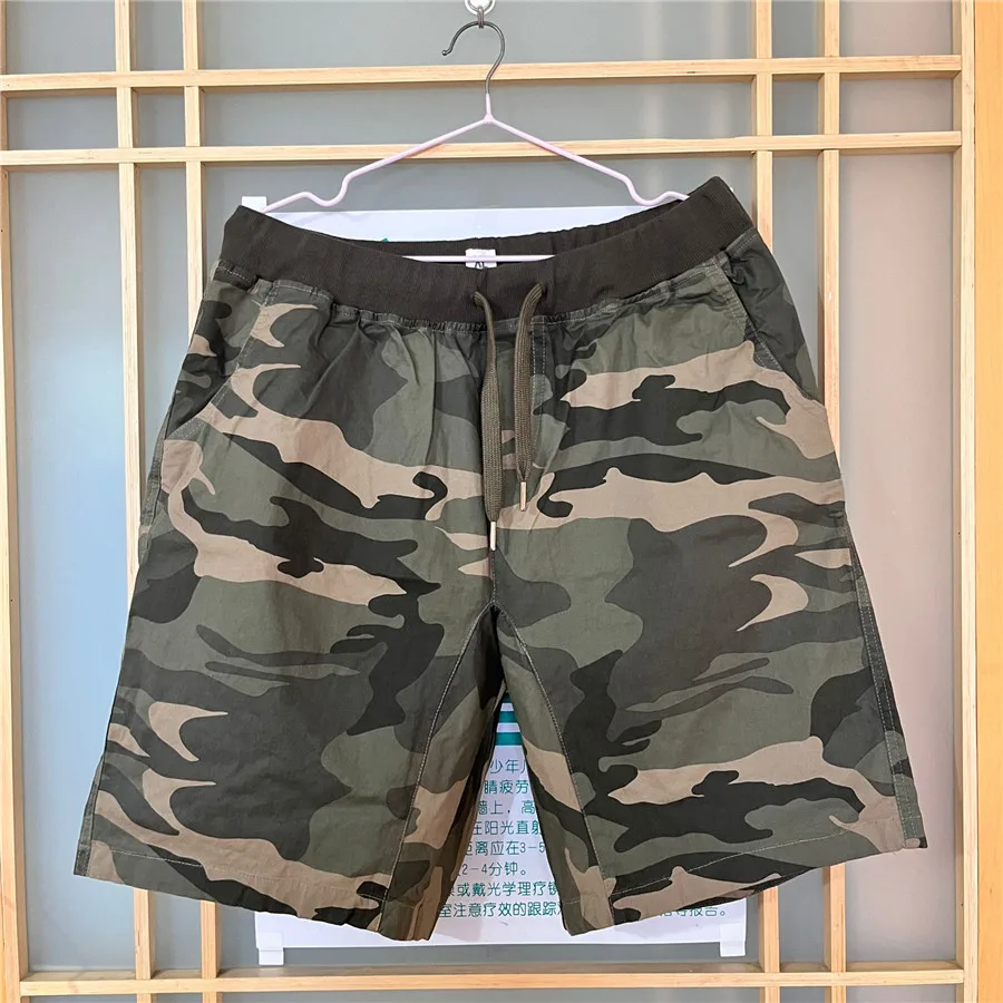 2024 Summer Men Camouflage Shorts Casual Elastic Waist Comfort Loose Jogging Pants Cotton Cargo Gym Running Shorts Beach Pants