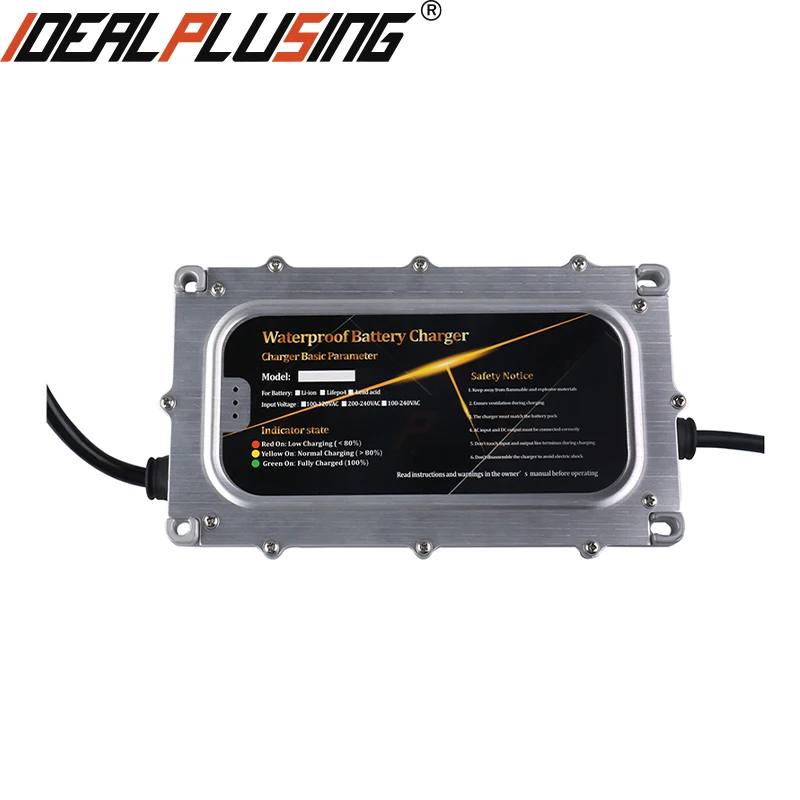 Imagem -03 - Eficiência Elevada Impermeável Usada para o Barco do Navio 12v 24v 36v 48v 60v 72v Carregador de Bateria Inteligente 600w
