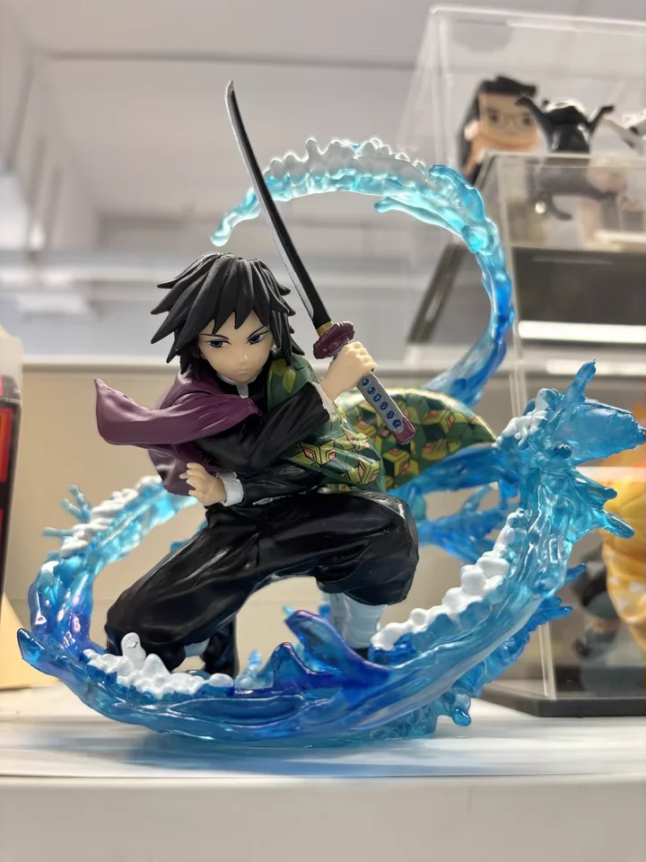 Demônio slayer zero tomioka giyuu 17cm anime figura de ação pvc modelo brinquedo kimetsu não yaiba coleção desktop ornamento presentes natal