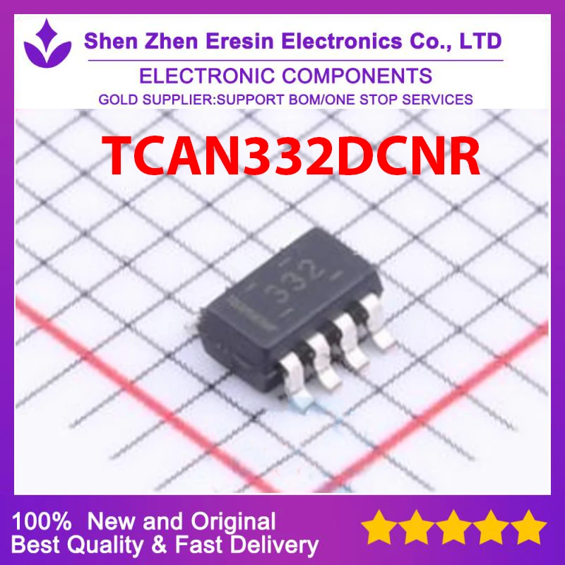 Free shipping  1PCS/LOT   TCAN332DCNR SOT23-8  New and original