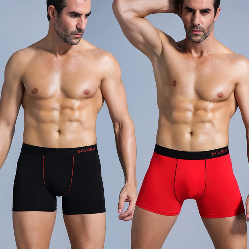 Bóxer de algodón para hombre, ropa interior Sexy, lote de 5 piezas, para la familia