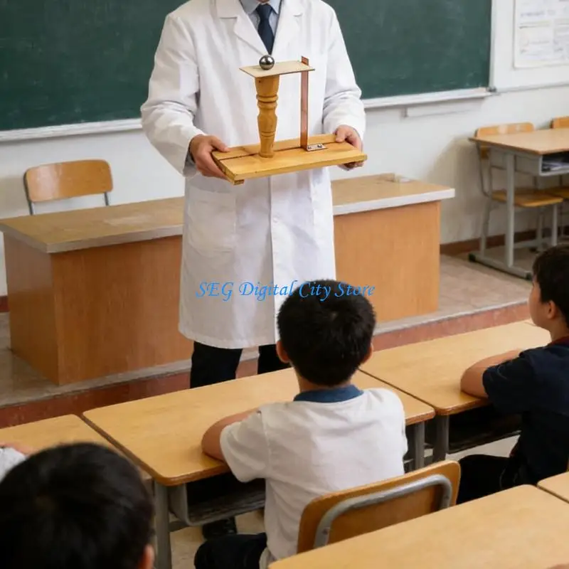 

U75B Educational Inertia Physics Experiment Set Wooden Base Metal Spring And Ball