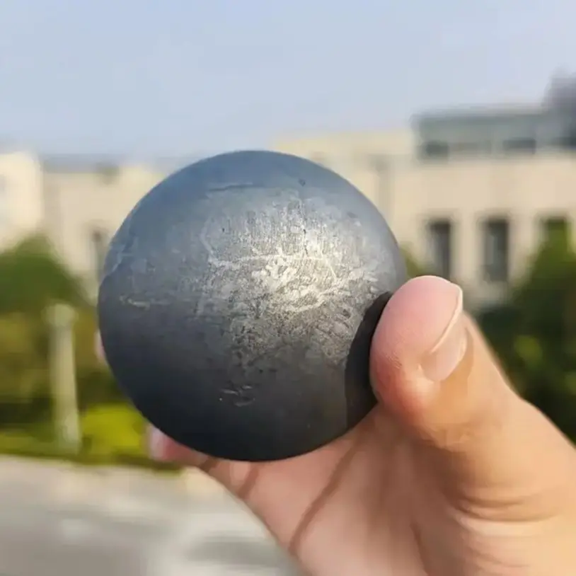 Natural Shungite Sphere Crystal Ball  Reiki Real Stones For Healing FengShui Spiritual Meditation Chakra Home Decoration Gift view 5