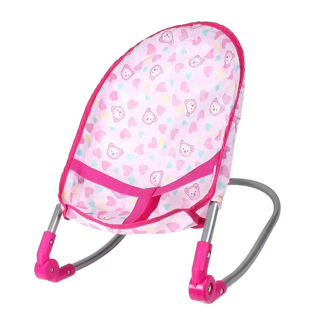 Silla Mecedora Plegable para Muñecas Reborn, Mini Muebles para Niños, Juego de Imitación para Casa de Muñecas