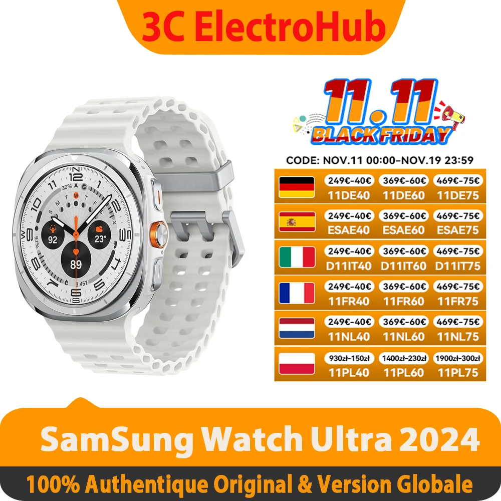 Immagine di Samsung Galaxy Watch Ultra,Super AMOLED, 1,5 pollici, Exynos W1000 (3 nm), 590 mAh, versione LTE, SmartWatch
