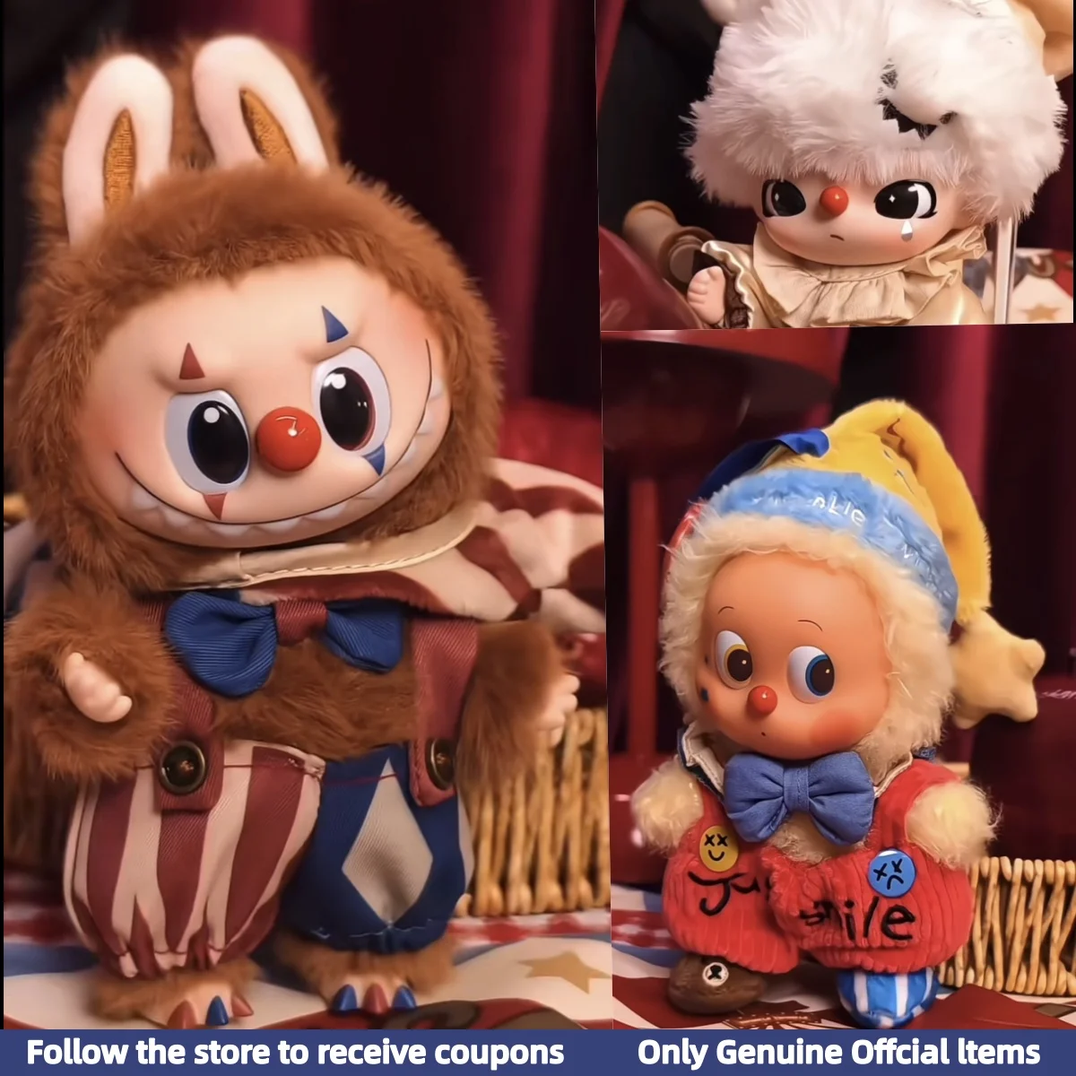 

POPMART Why So Serious Series Blind Box Pendants Action Figure Cute Flame Clown Figure Halloween Gifts Dimmo Labubu mystery box