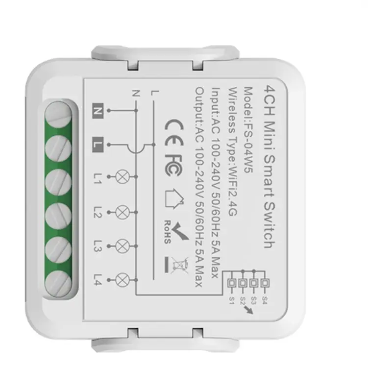 [A92Z!NEW】 Voice Controlled Tuya Smart Wifi Switch For Alexa Google Home DIY Breaker 2 Way Smart Home Automation Works Alice 4CH