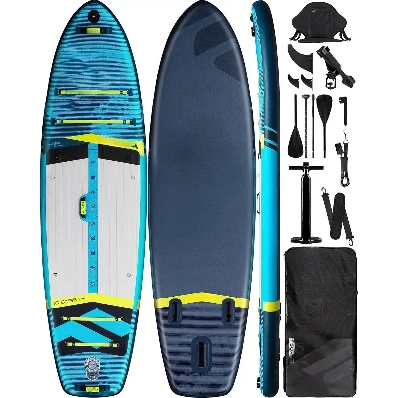 

10'8/11'x35'' Fishing/Family Inflatable Paddle Board Extra Wide SUP Paddleboard Inflatable Stable Stand-Up Paddle Strap Kayak