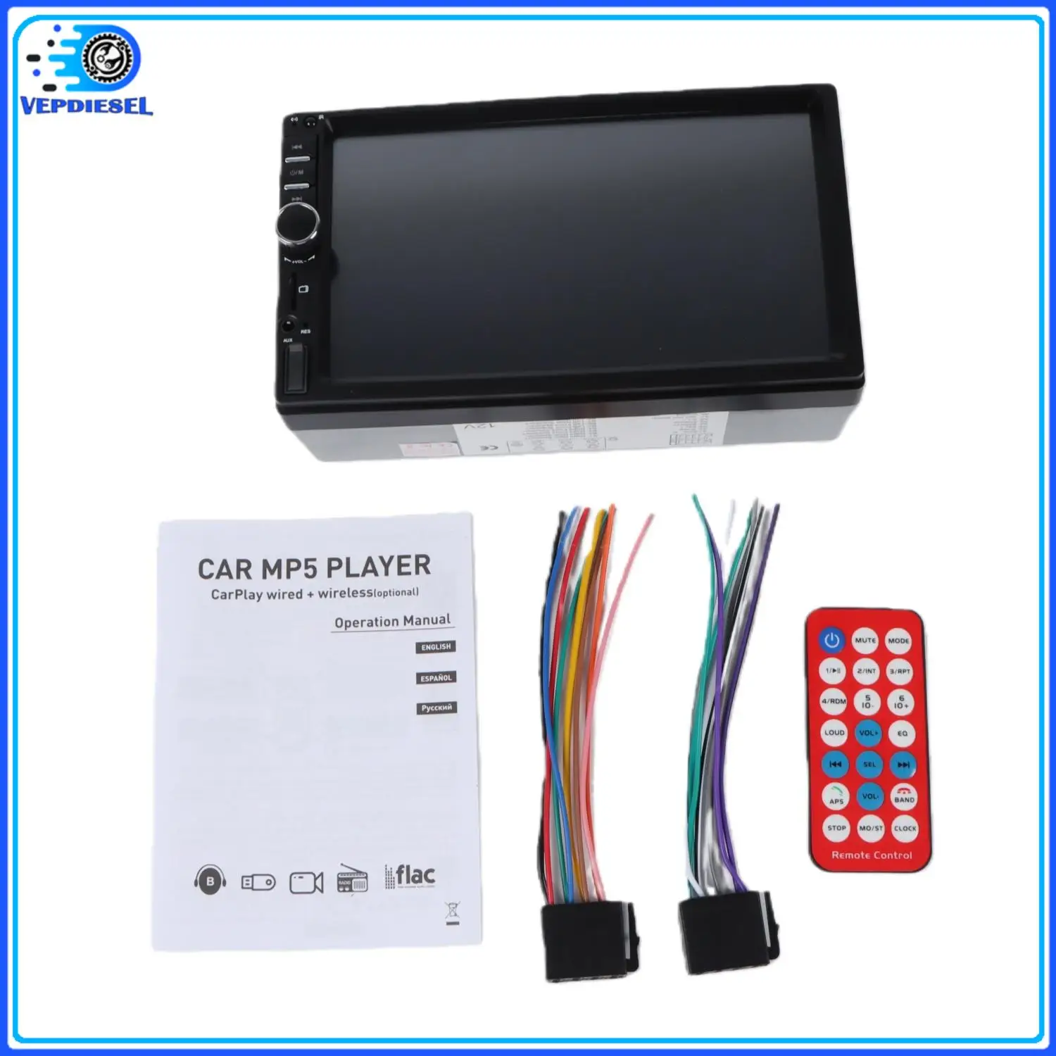 

HD 7-дюймовый автомобильный двойной шпиндель MP5 карта вставка машина carplay Bluetooth сенсорный экран F7018C автомобильные аксессуары