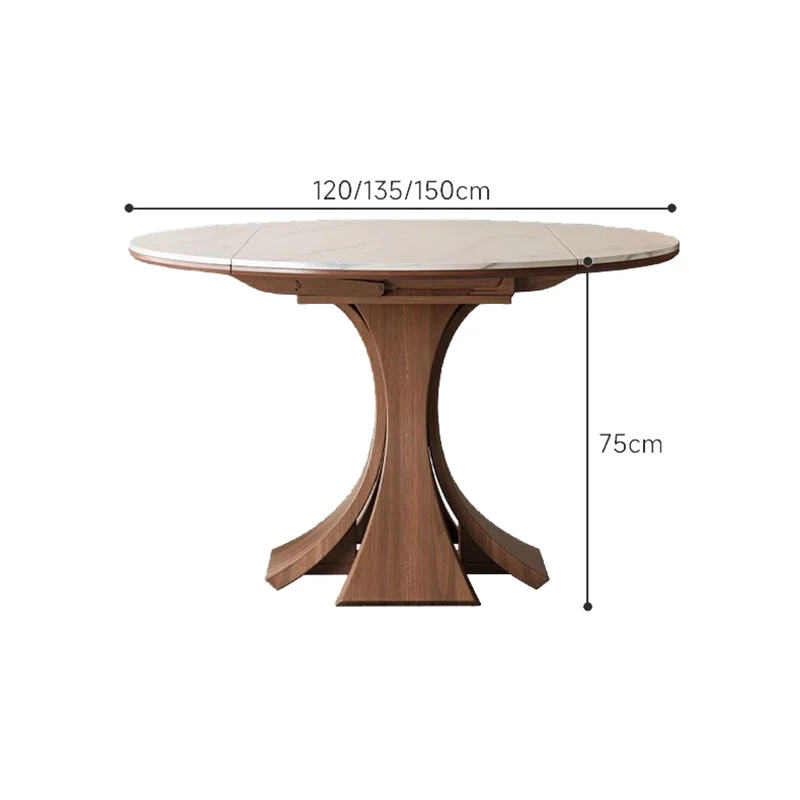 #Folding Luxury Dining Tables No Chair Nordic Retro Modern Dining Tables Extendable Elegant Table A Manger Pliante Furniture Hom