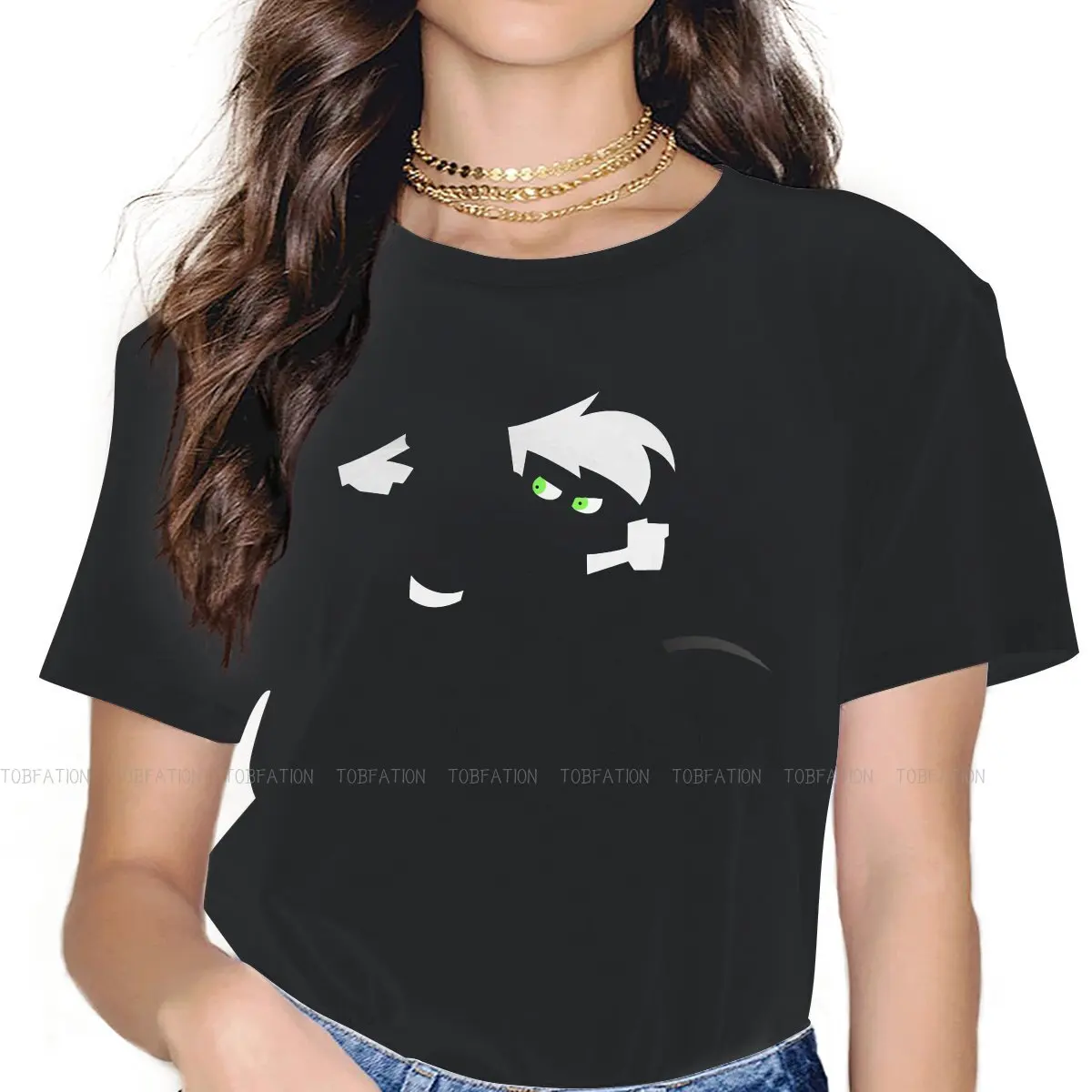 Danny Phantom  Cartoon Women T Shirt Hide Female Tops Harajuku Funny Tees Ladies 4XL Cotton Tshirt