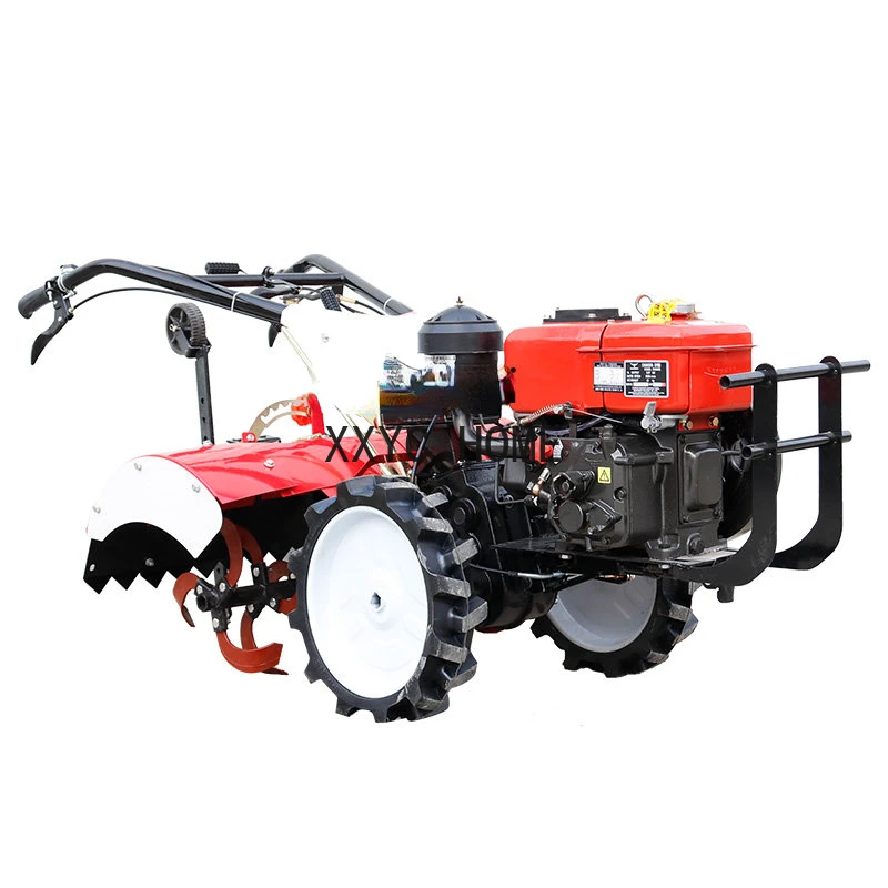 

Agricultural Four-Wheel Drive Mini-Tiller Ditching Small Cultivation Machine Household Rotary Tiller Ploughing