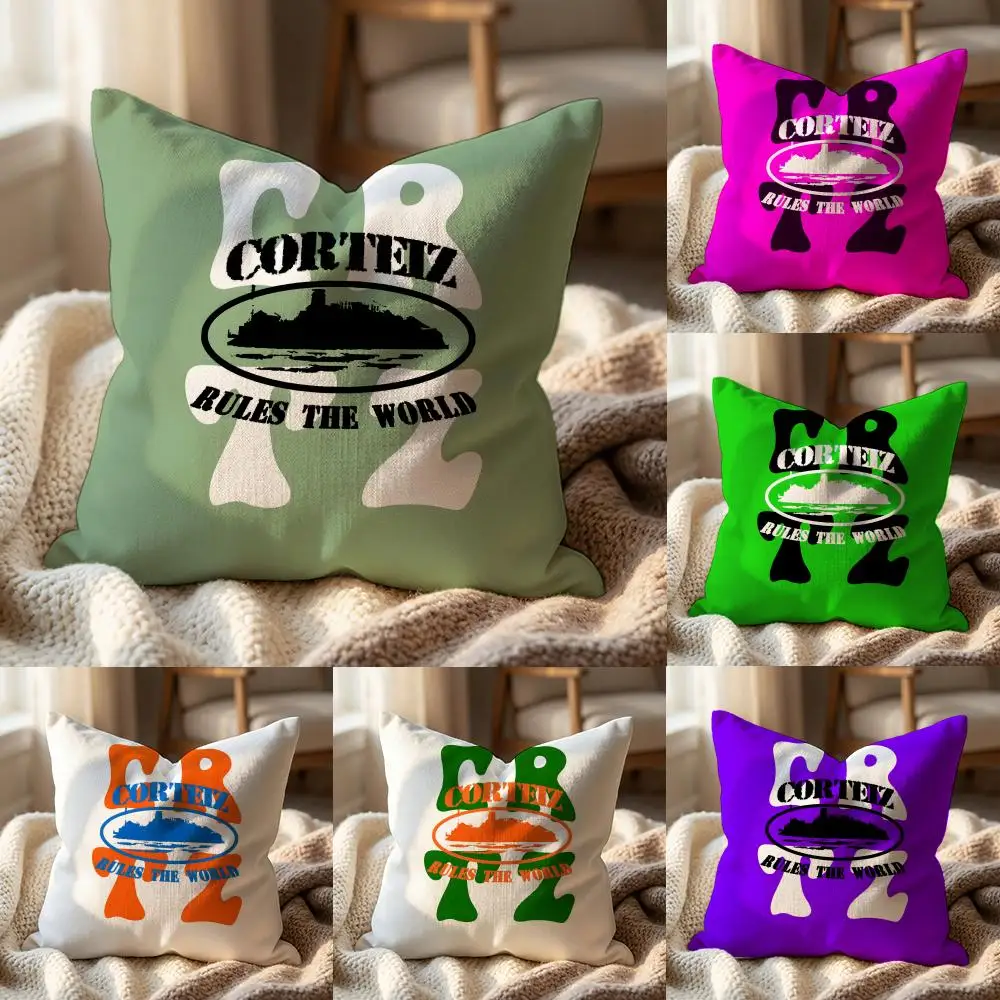 Funda de cojín Corteiz, funda de almohada multiusos para el hogar y el coche, reversible, suave y duradera para uso diario