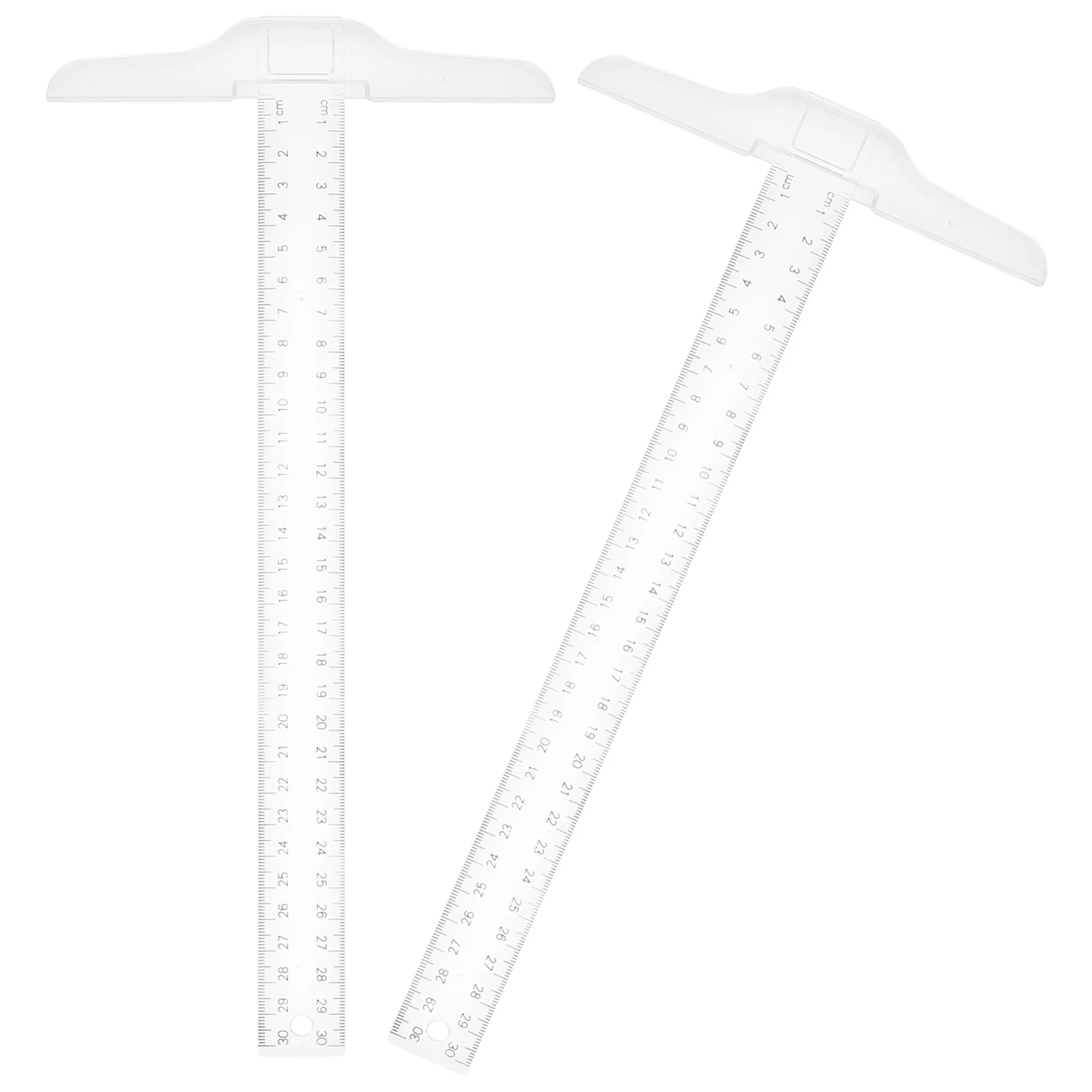 2 قطعة أداة قياس شفافة متعددة الاستخدامات لرسم الأعمال الخشبية وعلامات دقيقة فنية متينة ومحمولة