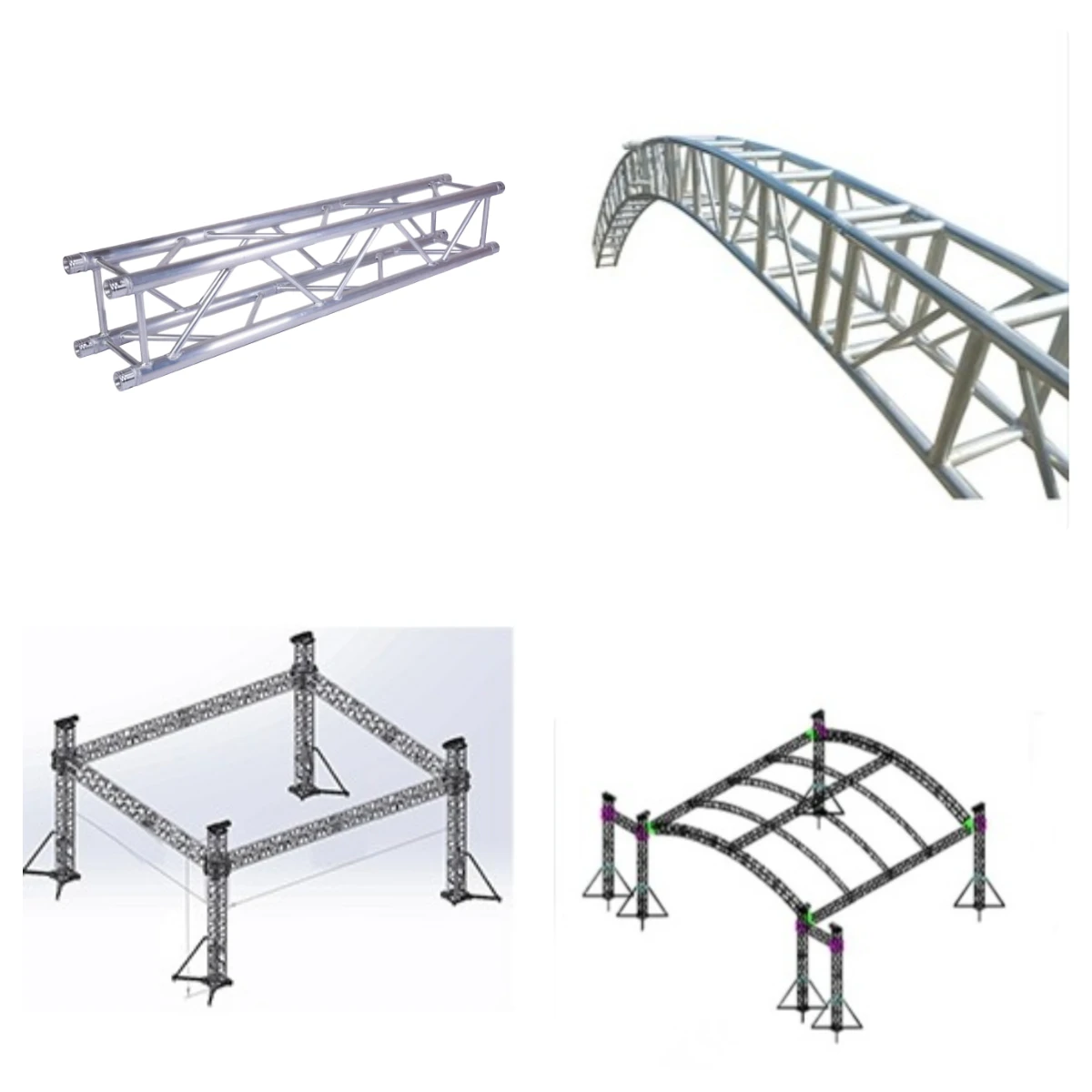 Portable Aluminum Alloy Truss System Spigot For Outdoor Events With 1000kg Load Capacity Modular Design & Durable Construction