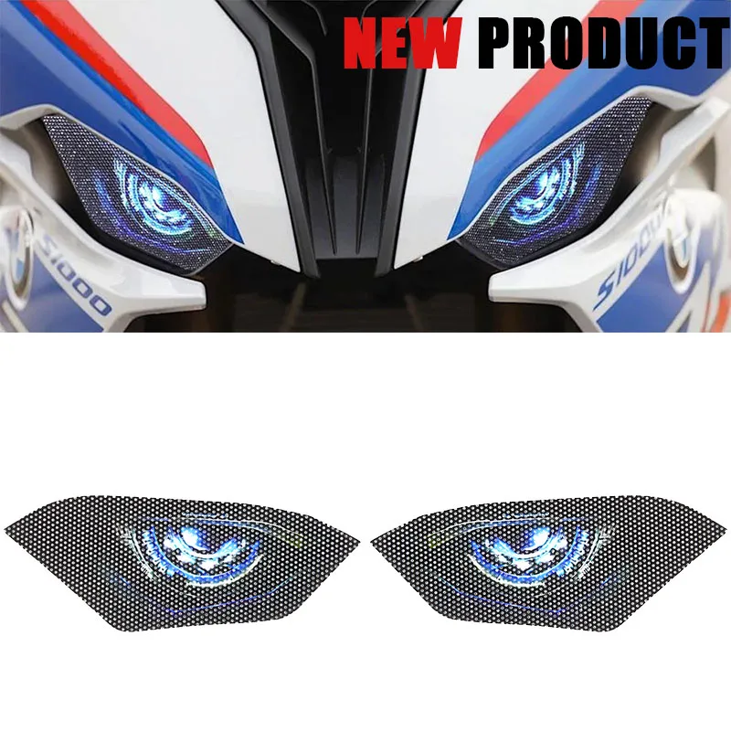 

FOR BMW S1000RR 2019-2023 Motorcycle Headlight Stickers Epoxy Resin Anti-Scratch Guard Light Transmitting Film (3 Colors/L+R)