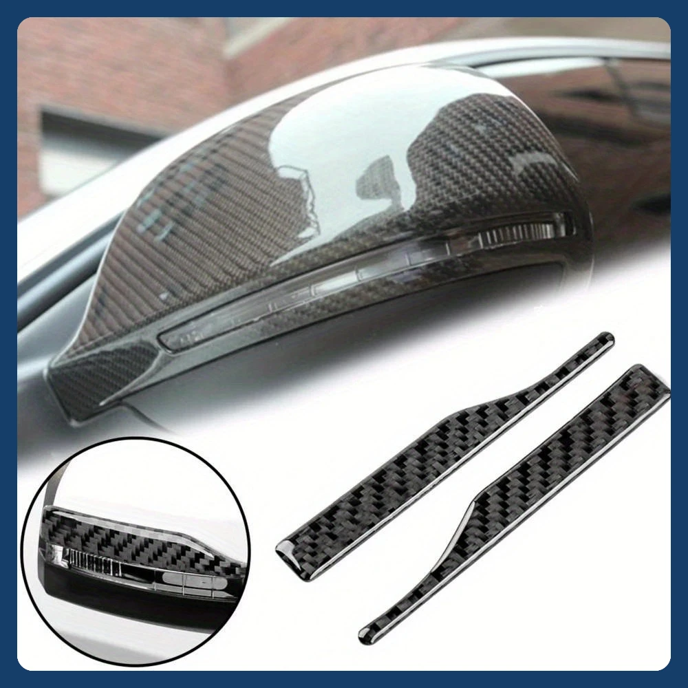 

2Pcs carbon fiber car rearview mirror crash strip, universal protective cover is suitable for all cars car side mirror protector