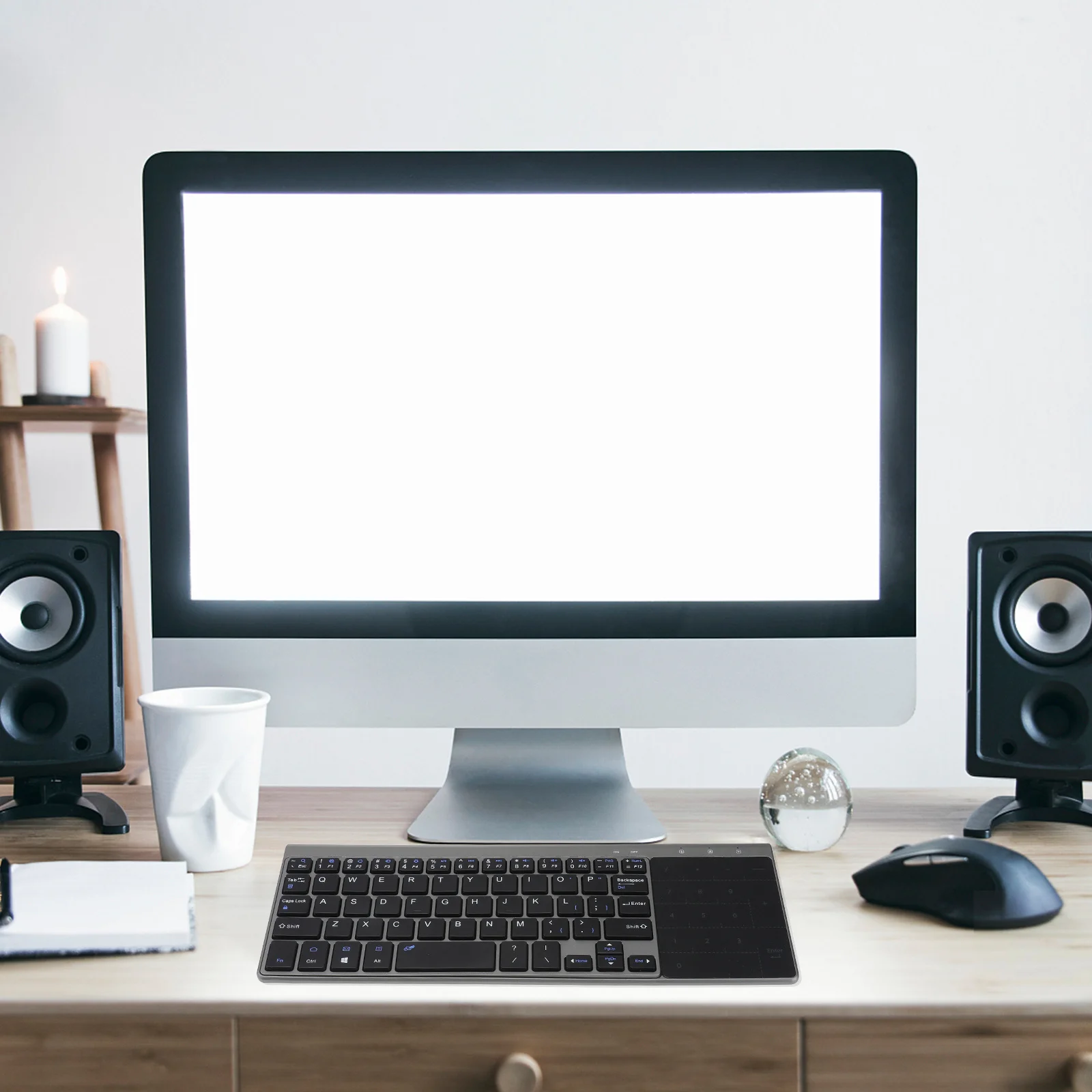 

Беспроводная компьютерная клавиатура с сенсорной панелью, цифровая панель, портативная ультратонкая бесшумная беспроводная клавиатура, материал ABS, прочная рабочая игра