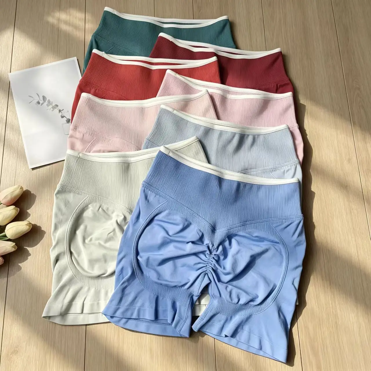 Gym Shorts Women Fitness Sports High Waisted Shorts Running High Waisted Yoga Shorts Workout Seamless Workout Tight