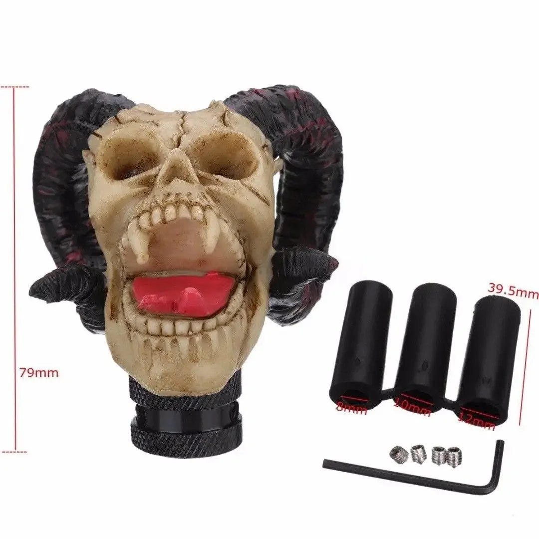 Gear Shift Knob Handle Shifter Stick Skull Head Fit For Car Manual Transmission