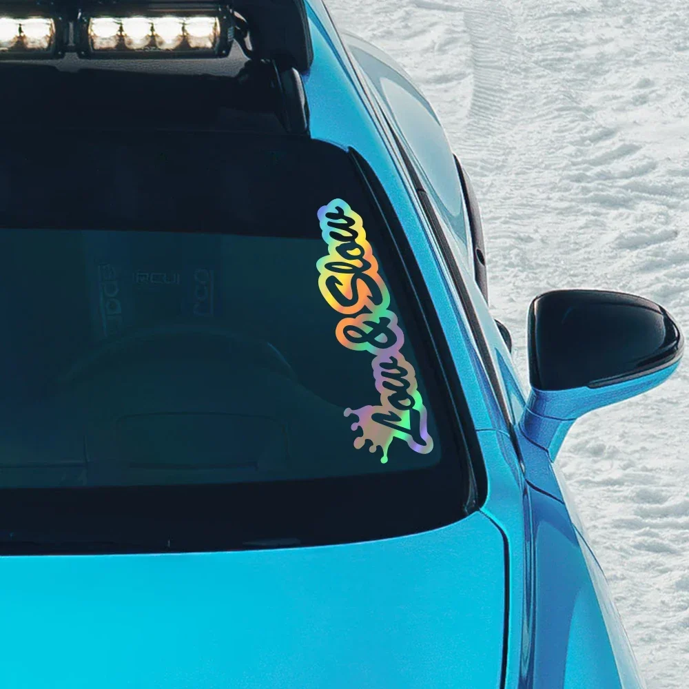 

Creative Text Low & Slow Car Sticker Car Windshield Banner Sticker Vinyl Decal Personalized Auto Body DIY Decoration Accessories